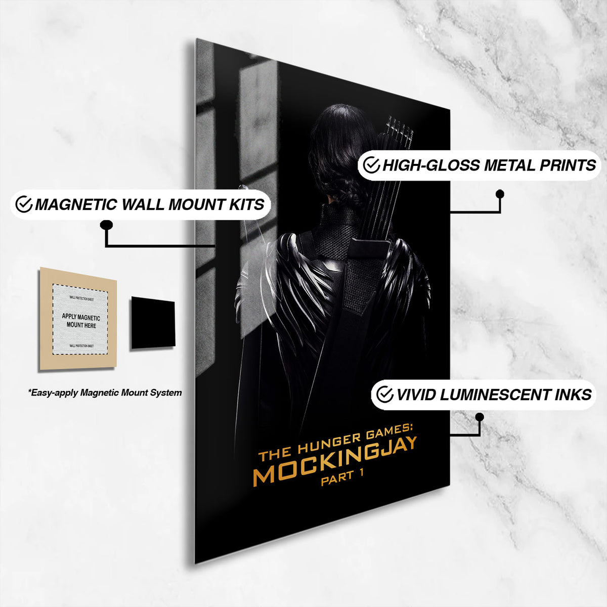 Flex Designs Metal Poster The Hunger Games Mockingjay Part 1 Katniss 16 x 24" Home Goods - Movie 2014 Movie Metal Poster
