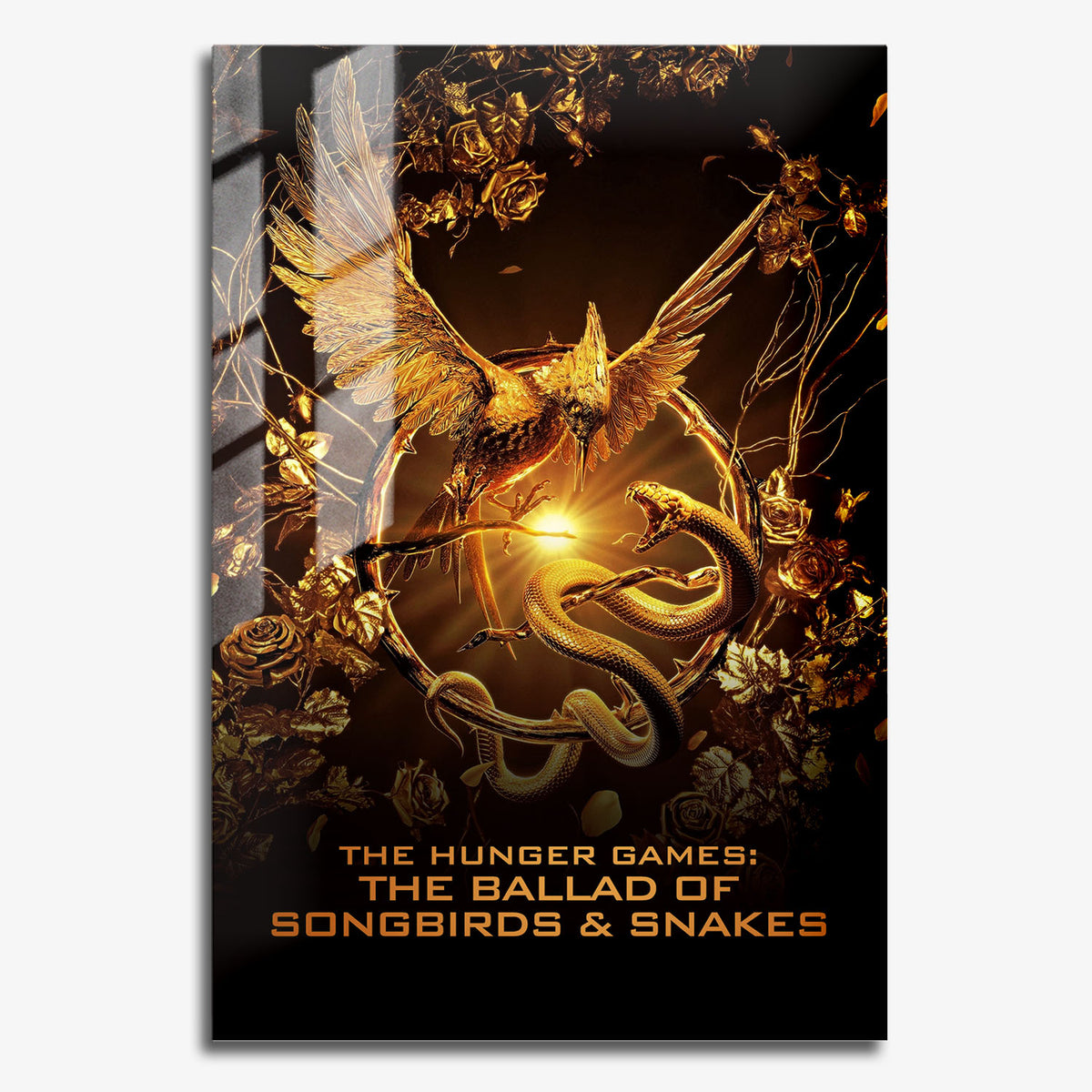 Flex Designs Metal Poster The Hunger Games The Ballad of Songbirds & Snakes Gold 11 x 17" Home Goods - Movie 2023 Movie Metal Poster