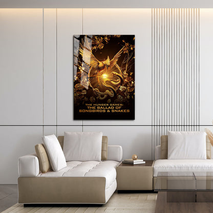 Flex Designs Metal Poster The Hunger Games The Ballad of Songbirds & Snakes Gold 16 x 24" Home Goods - Movie 2023 Movie Metal Poster