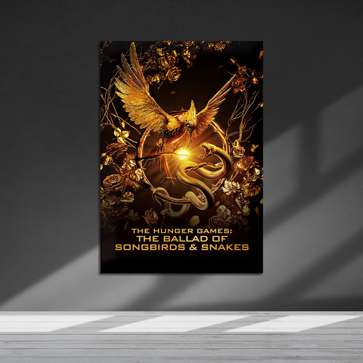 Flex Designs Metal Poster The Hunger Games The Ballad of Songbirds & Snakes Gold 5 x 7" Home Goods - Movie 2023 Movie Metal Poster
