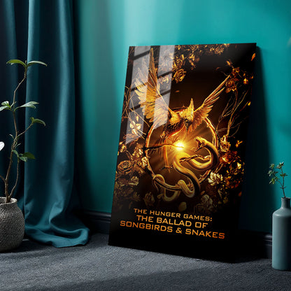 Flex Designs Metal Poster The Hunger Games The Ballad of Songbirds & Snakes Gold 24 x 36" Home Goods - Movie 2023 Movie Metal Poster