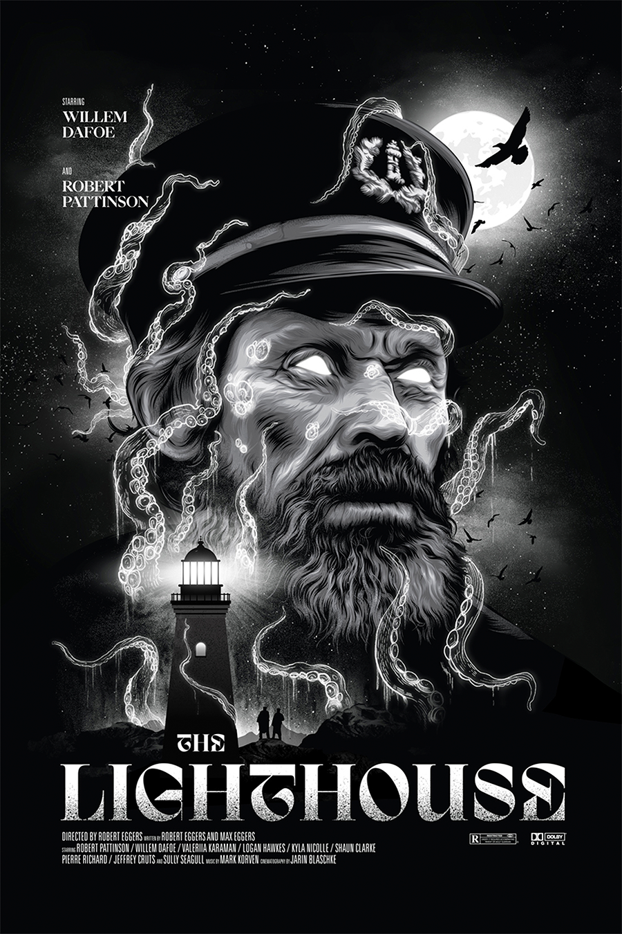 Flex Designs Metal Poster The Lighthouse 11 x 17" Home Goods - Movie 2019 Movie Metal Poster