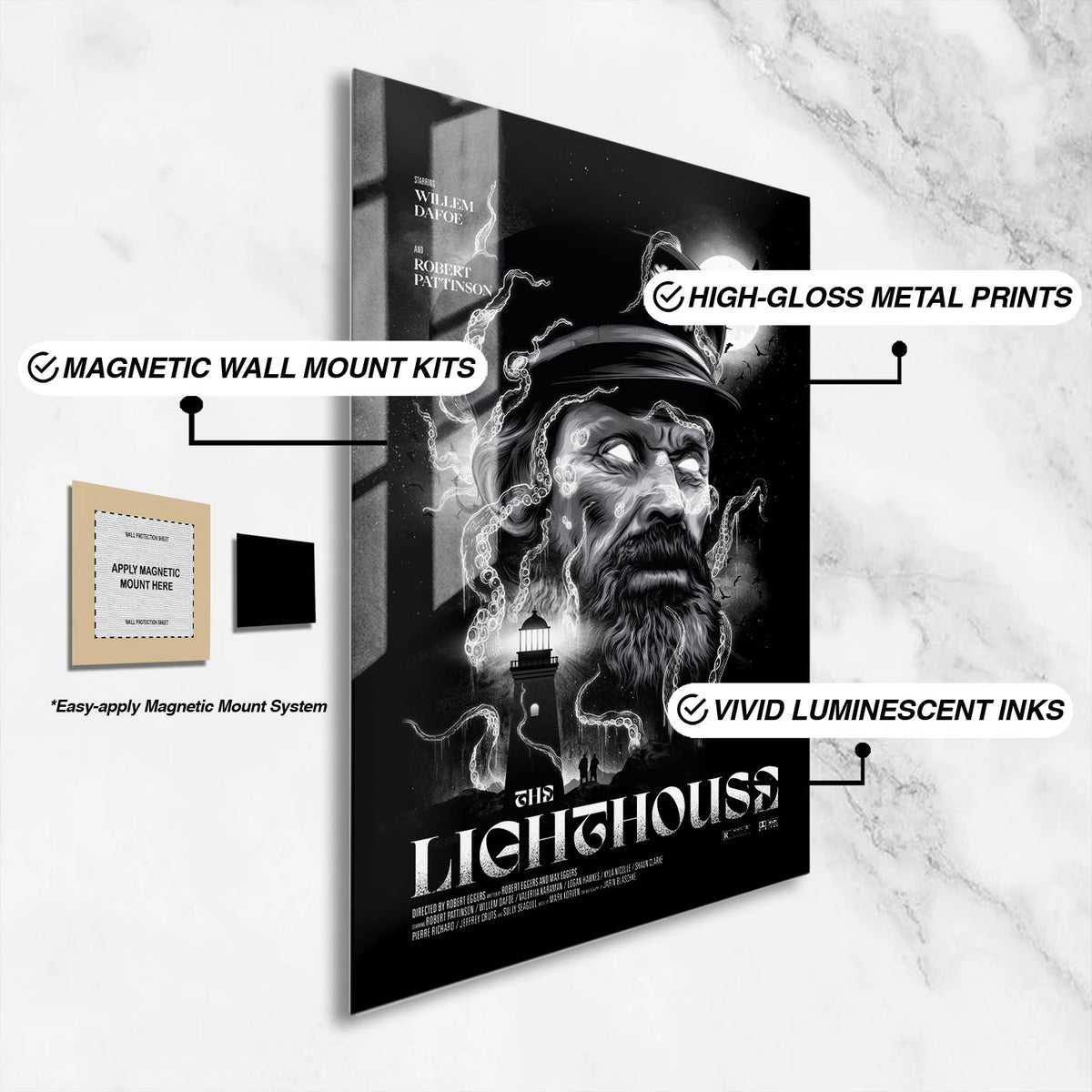 Flex Designs Metal Poster The Lighthouse 16 x 24" Home Goods - Movie 2019 Movie Metal Poster