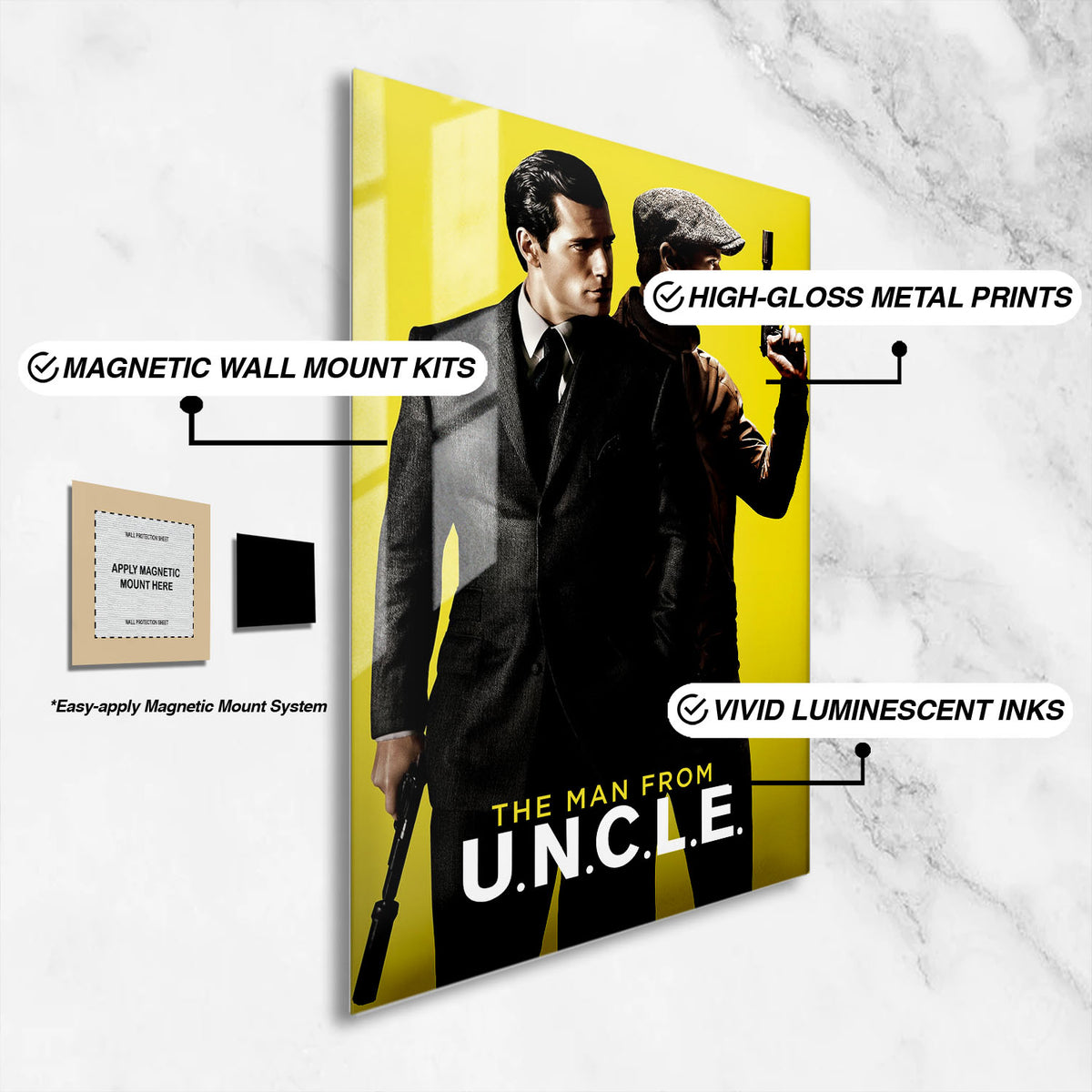 Flex Designs Metal Poster The Man from UNCLE 16 x 24" Home Goods - Movie 2015 Movie Metal Poster