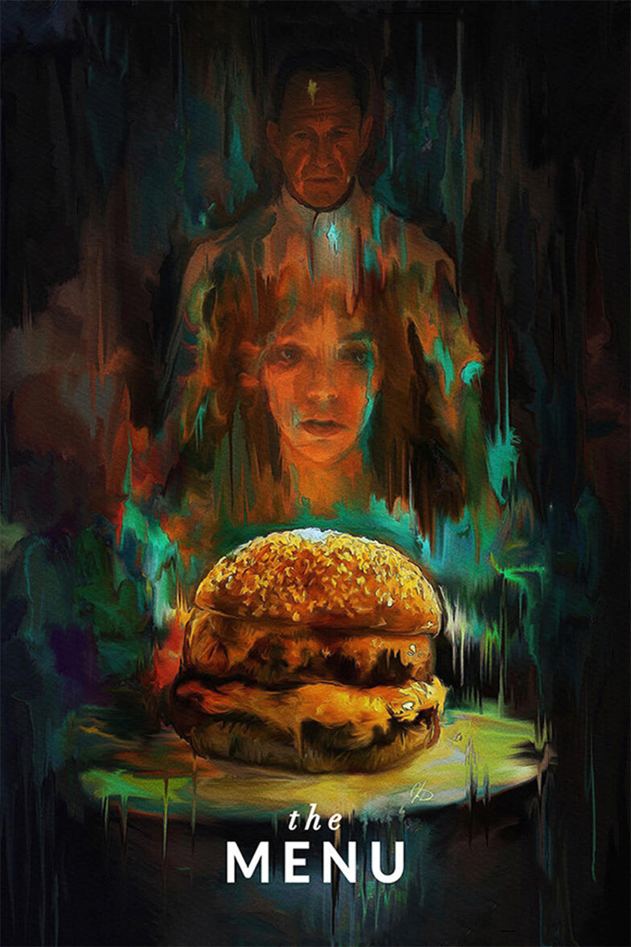 Flex Designs Metal Poster The Menu Burger 11 x 17" Home Goods - Movie 2022 Movie Metal Poster
