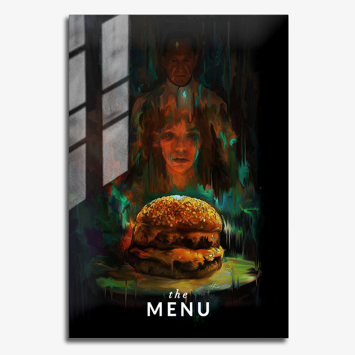 Flex Designs Metal Poster The Menu Burger 11 x 17" Home Goods - Movie 2022 Movie Metal Poster