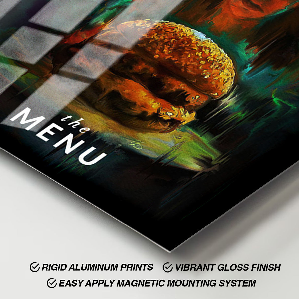 Flex Designs Metal Poster The Menu Burger 11 x 17" Home Goods - Movie 2022 Movie Metal Poster