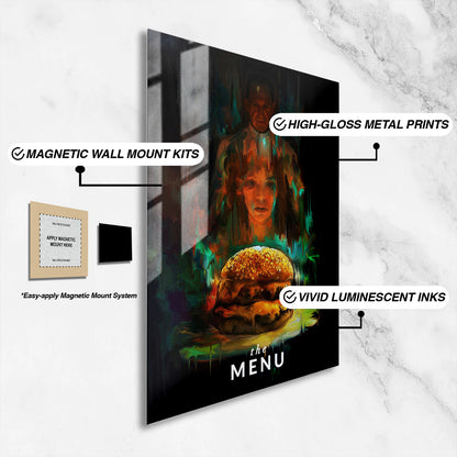 Flex Designs Metal Poster The Menu Burger 16 x 24" Home Goods - Movie 2022 Movie Metal Poster