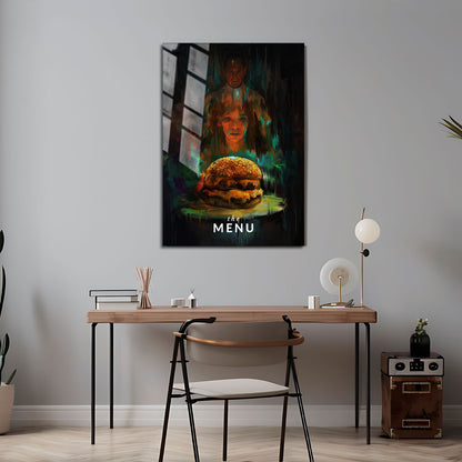 Flex Designs Metal Poster The Menu Burger 5 x 7" Home Goods - Movie 2022 Movie Metal Poster