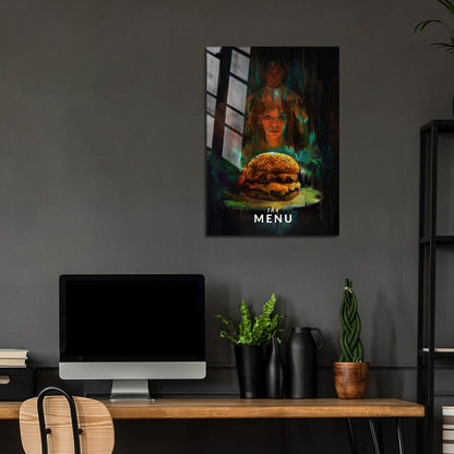 Flex Designs Metal Poster The Menu Burger 24 x 36" Home Goods - Movie 2022 Movie Metal Poster