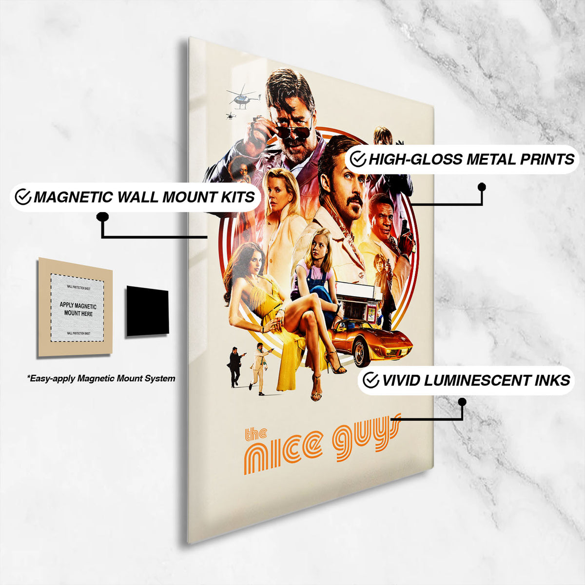 Flex Designs Metal Poster The Nice Guys 16 x 24" Home Goods - Movie 2016 Movie Metal Poster