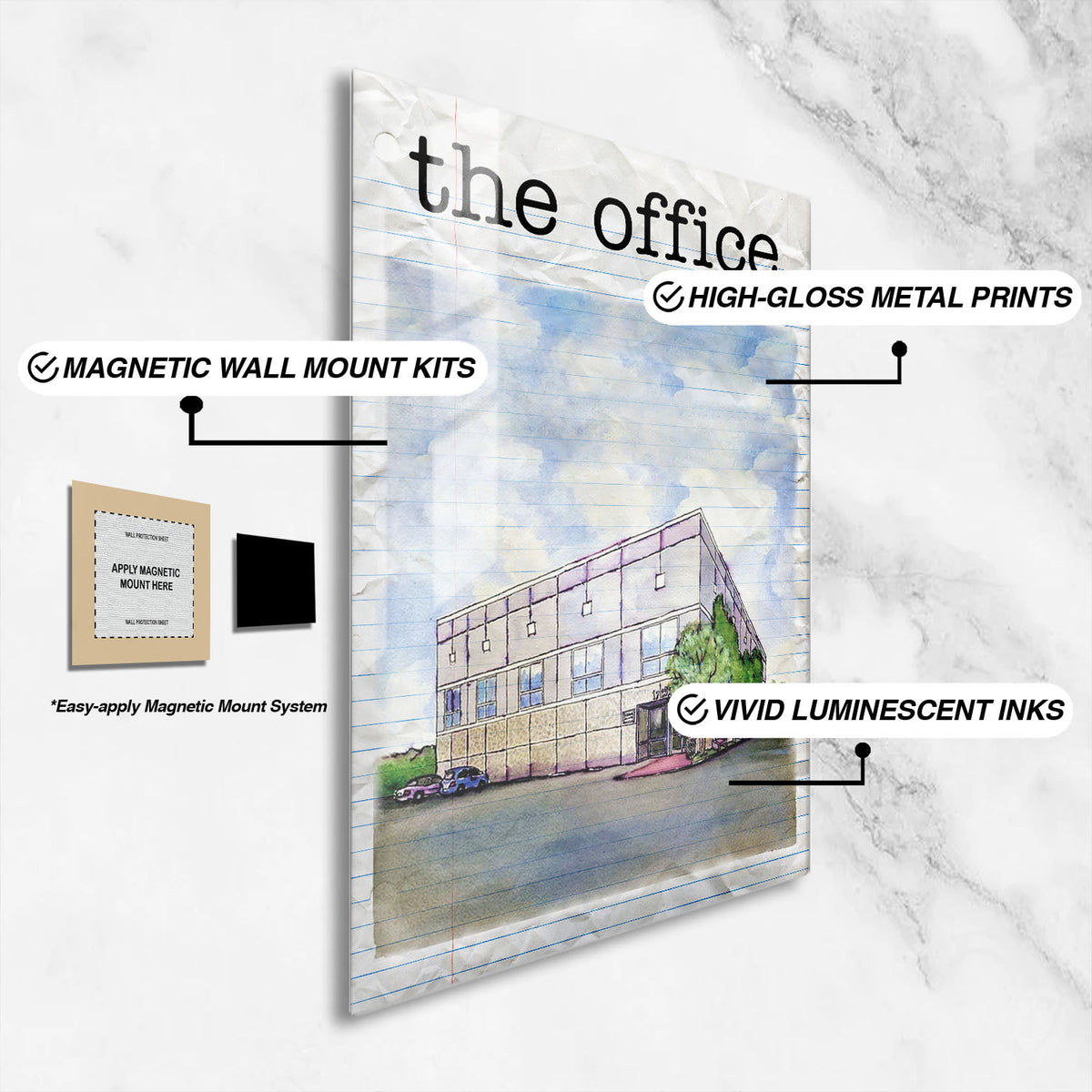 Flex Designs Metal Poster The Office 16 x 24" Home Goods - TV Show 2005 TV Show Metal Poster