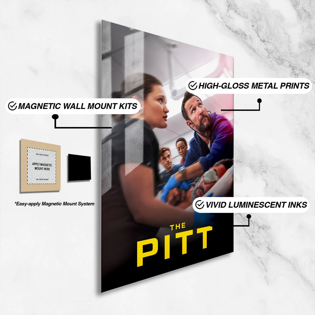 Flex Designs Metal Poster The Pitt 16 x 24" Home Goods - TV Show 2025 TV Show Metal Poster