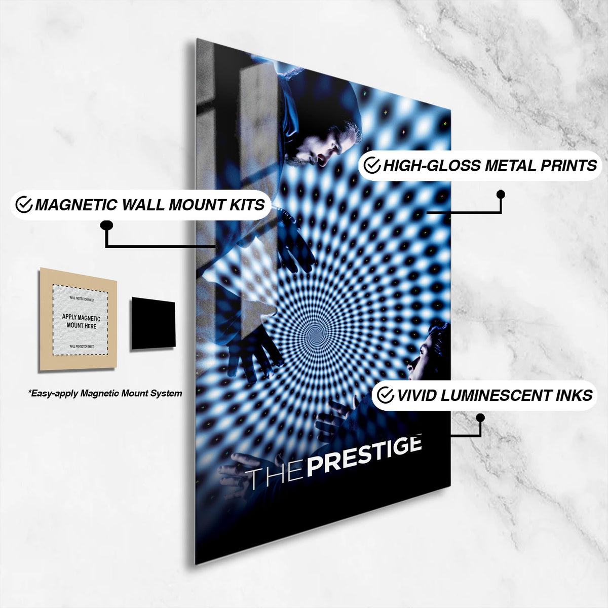 Flex Designs Metal Poster The Prestige Theatrical 16 x 24" Home Goods - Movie 2006 Movie Metal Poster