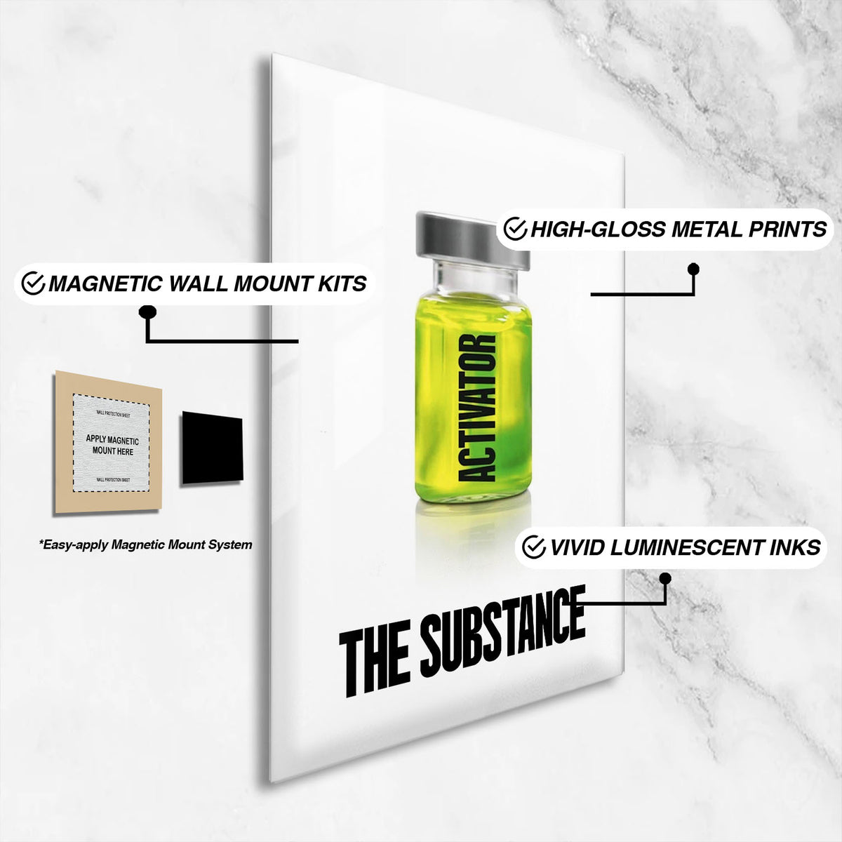 Flex Designs Metal Poster The Substance 16 x 24" Home Goods - Movie 2024 Movie Metal Poster