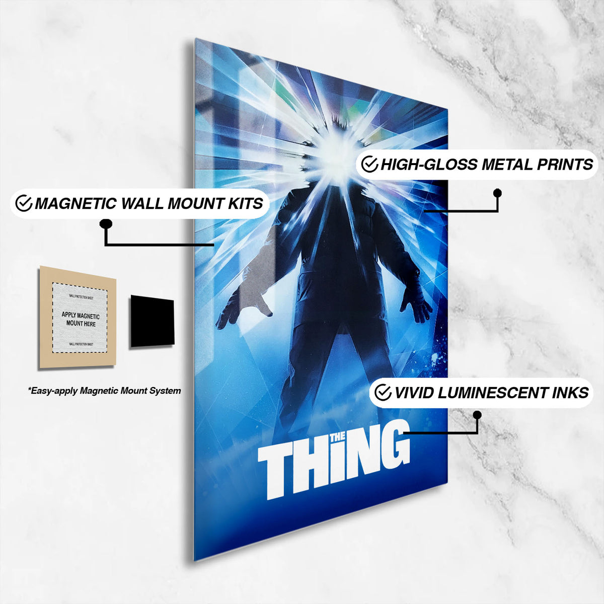 Flex Designs Metal Poster The Thing 16 x 24" Home Goods - Movie 1982 Movie Metal Poster
