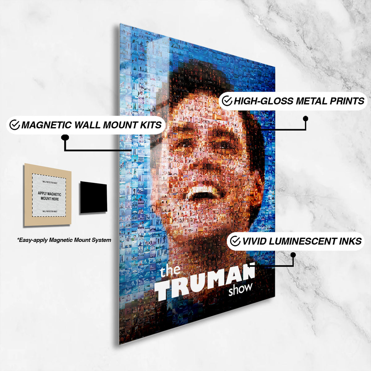 Flex Designs Metal Poster The Truman Show Cover 16 x 24" Home Goods - Movie 1998 Movie Metal Poster
