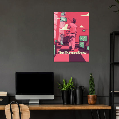 Flex Designs Metal Poster The Truman Show 24 x 36" Home Goods - Movie 1998 Movie Metal Poster