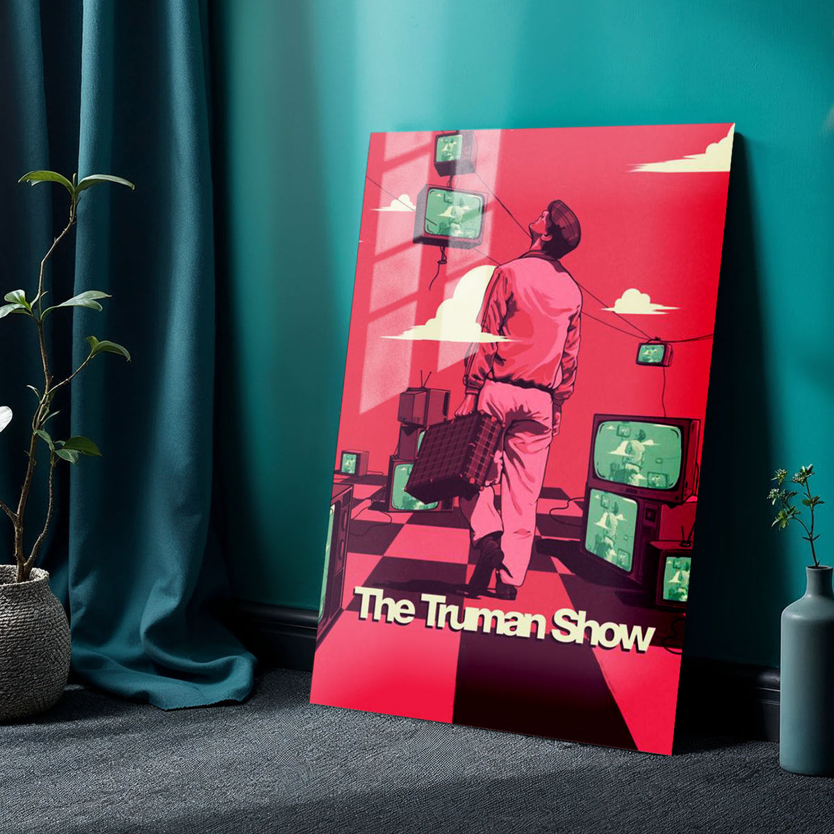 Flex Designs Metal Poster The Truman Show 24 x 36" Home Goods - Movie 1998 Movie Metal Poster