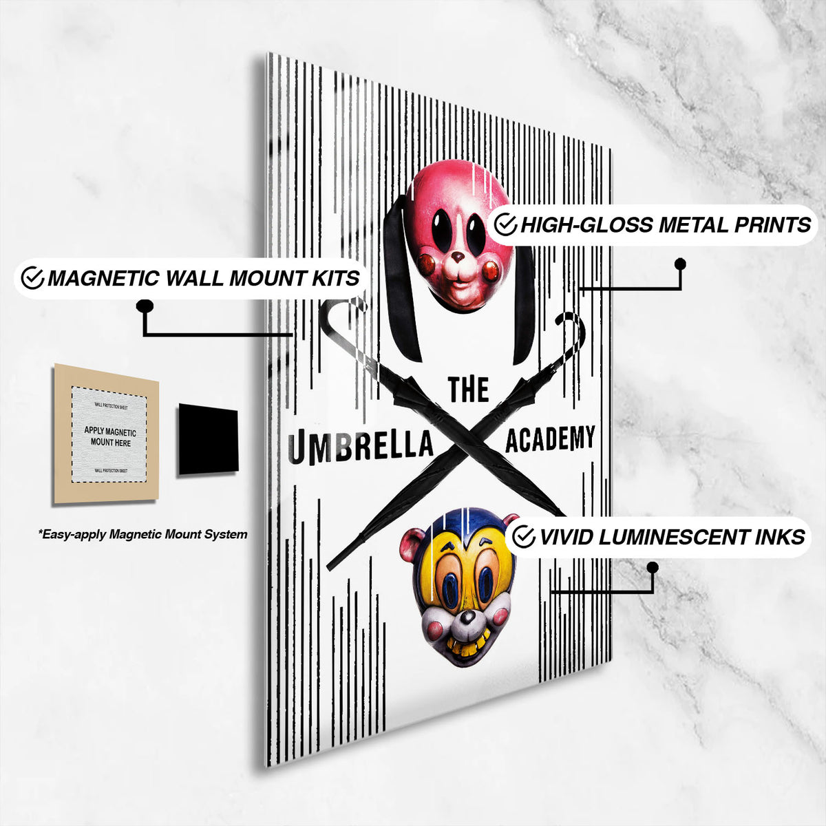 Flex Designs Metal Poster The Umbrella Academy Minimalist 16 x 24" Home Goods - TV Show 2019 TV Show Metal Poster