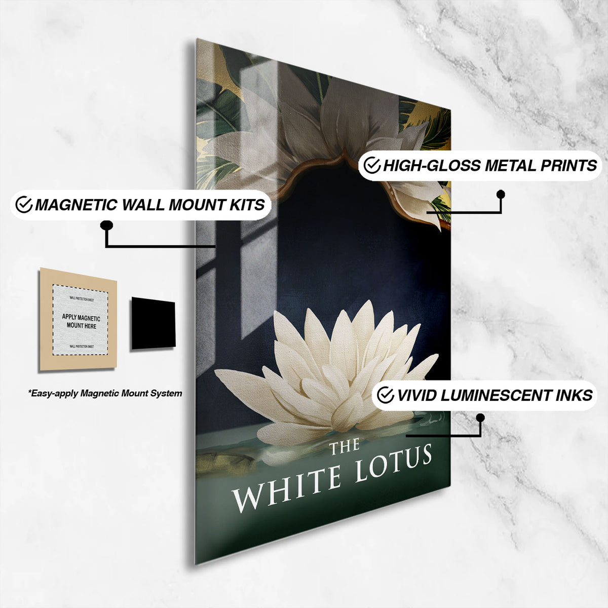Flex Designs Metal Poster The White Lotus Cover 16 x 24" Home Goods - TV Show 2021 TV Show Metal Poster