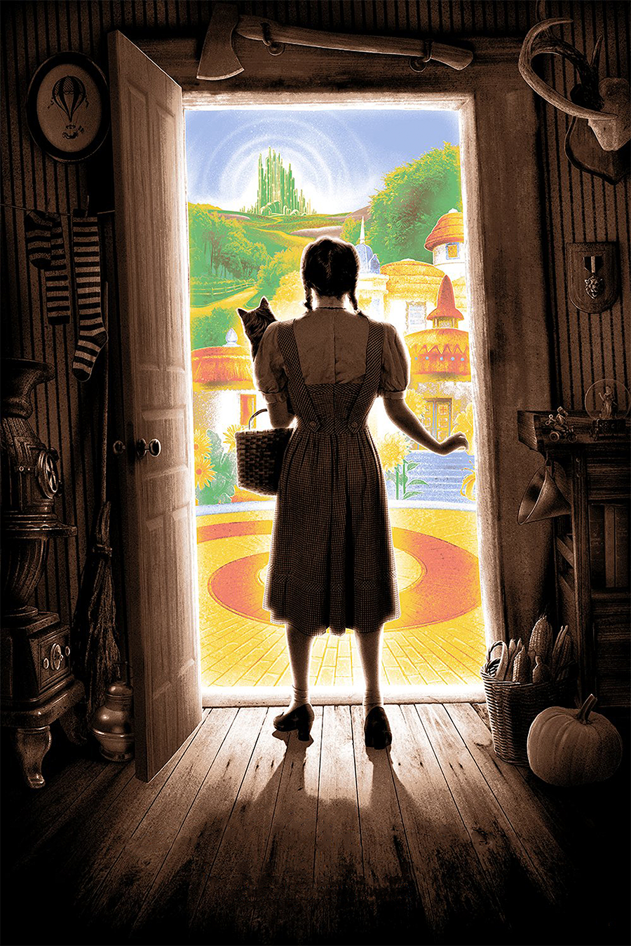 Flex Designs Metal Poster The Wizard of Oz 11 x 17" Home Goods - Movie 1939 Movie Metal Poster