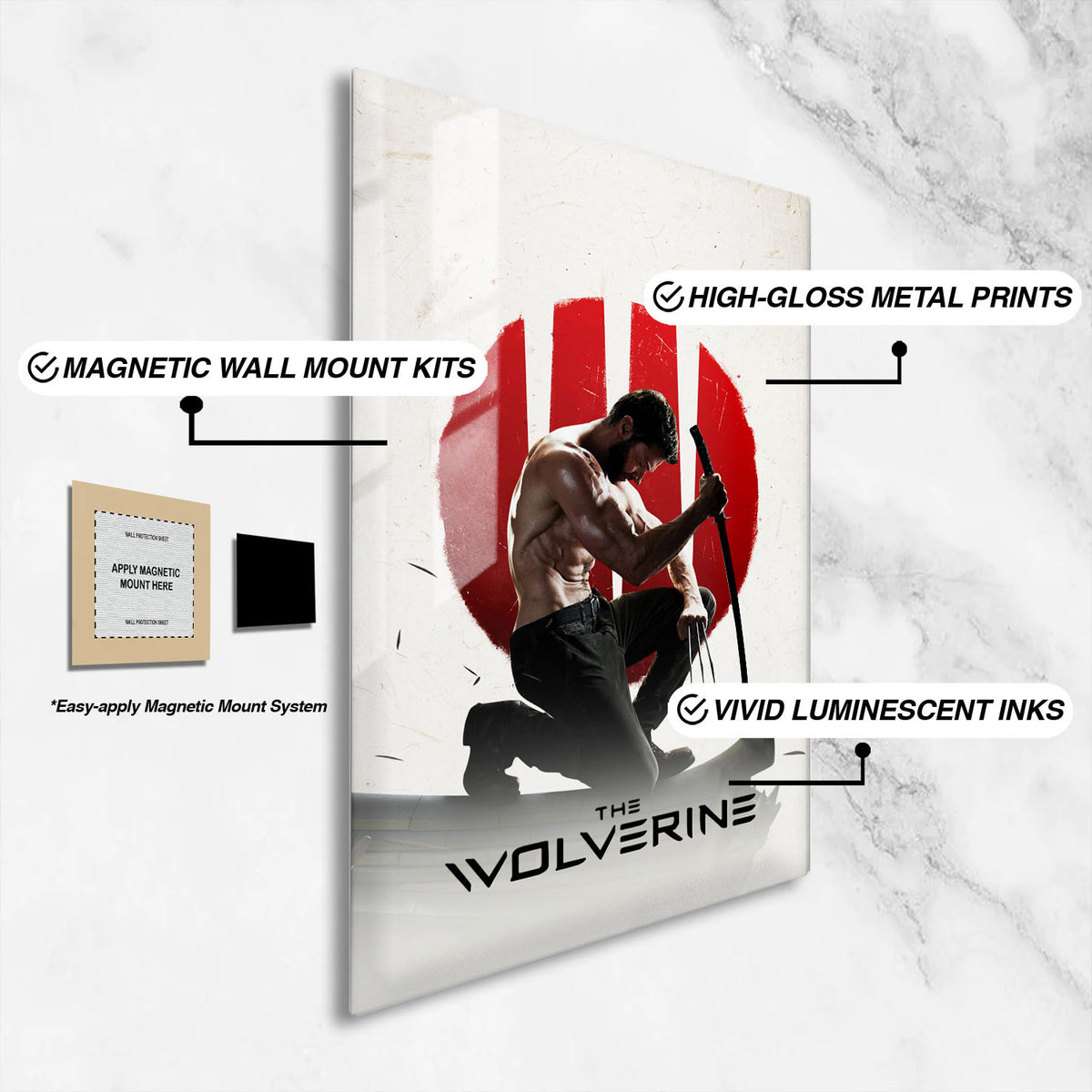 Flex Designs Metal Poster The Wolverine Minimalist 16 x 24" Home Goods - Movie 2013 Movie Metal Poster