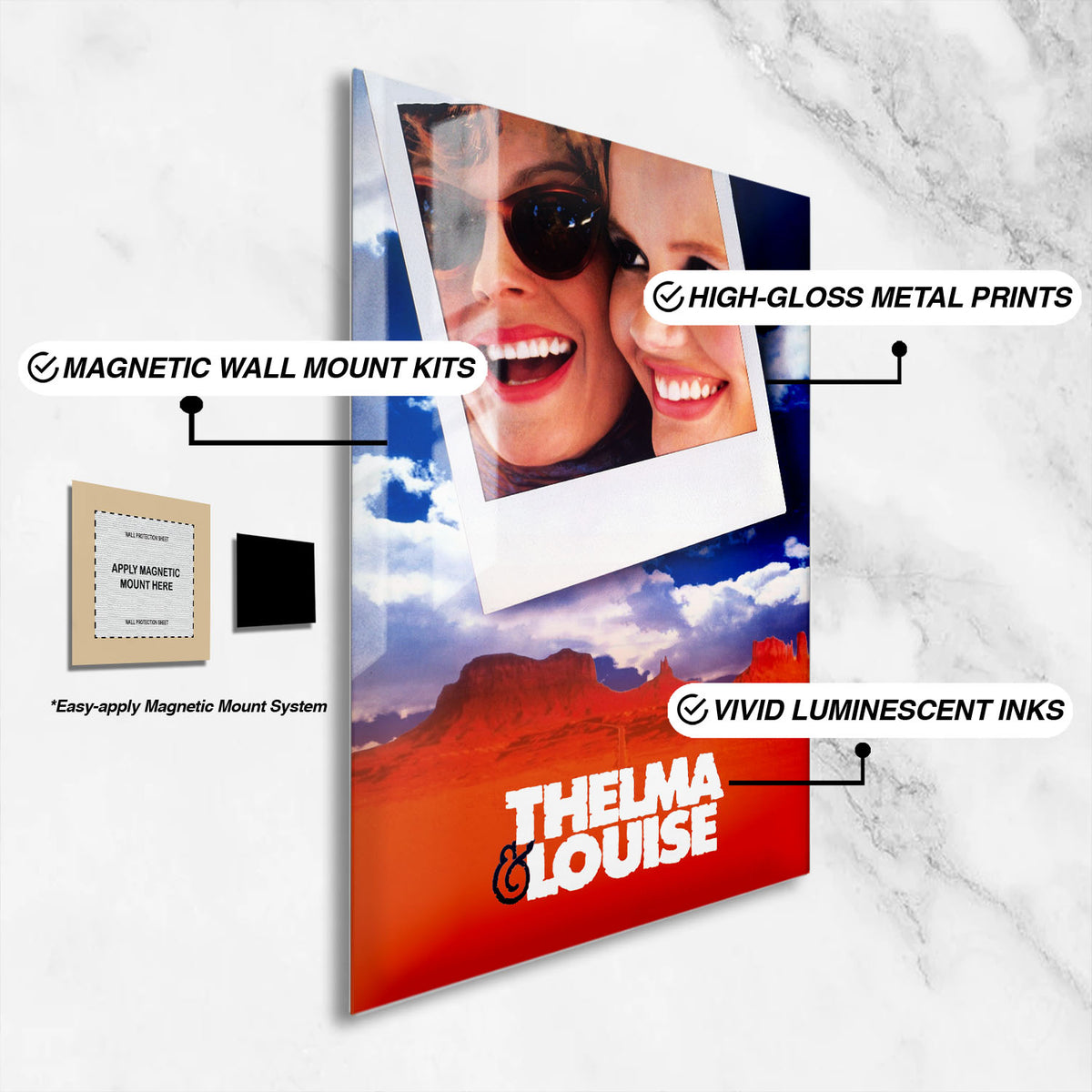 Flex Designs Metal Poster Thelma & Louise Official 16 x 24" Home Goods - Movie 1991 Movie Metal Poster