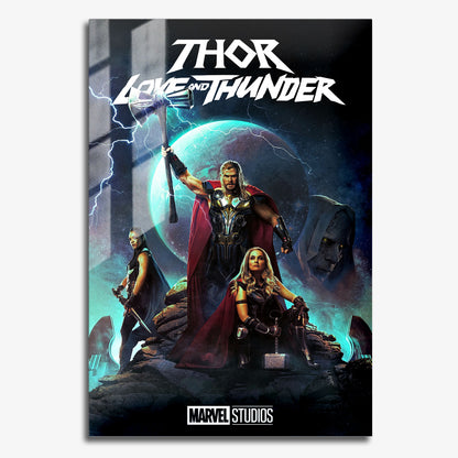 Flex Designs Metal Poster Thor- Love and Thunder 11 x 17" Home Goods - Movie 2022 Movie Metal Poster
