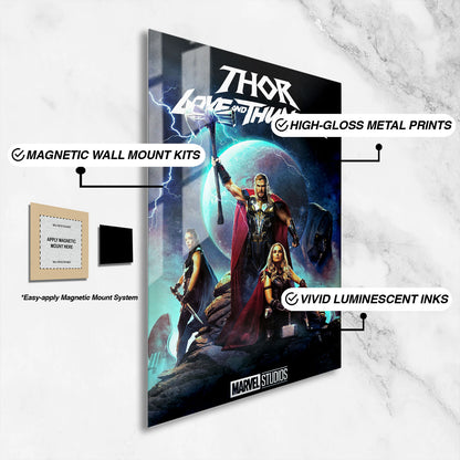Flex Designs Metal Poster Thor- Love and Thunder 16 x 24" Home Goods - Movie 2022 Movie Metal Poster