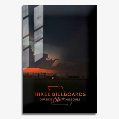 Flex Designs Metal Poster Three Billboards Outside Ebbing, Missouri 11 x 17" Home Goods - Movie 2017 Movie Metal Poster