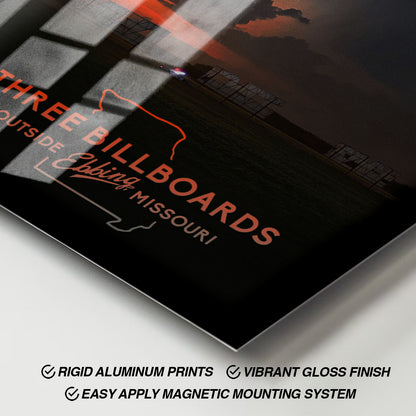 Flex Designs Metal Poster Three Billboards Outside Ebbing, Missouri 11 x 17" Home Goods - Movie 2017 Movie Metal Poster