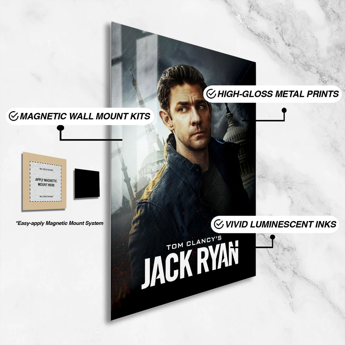 Flex Designs Metal Poster Tom Clancy's Jack Ryan 16 x 24" Home Goods - TV Show 2018 TV Show Metal Poster