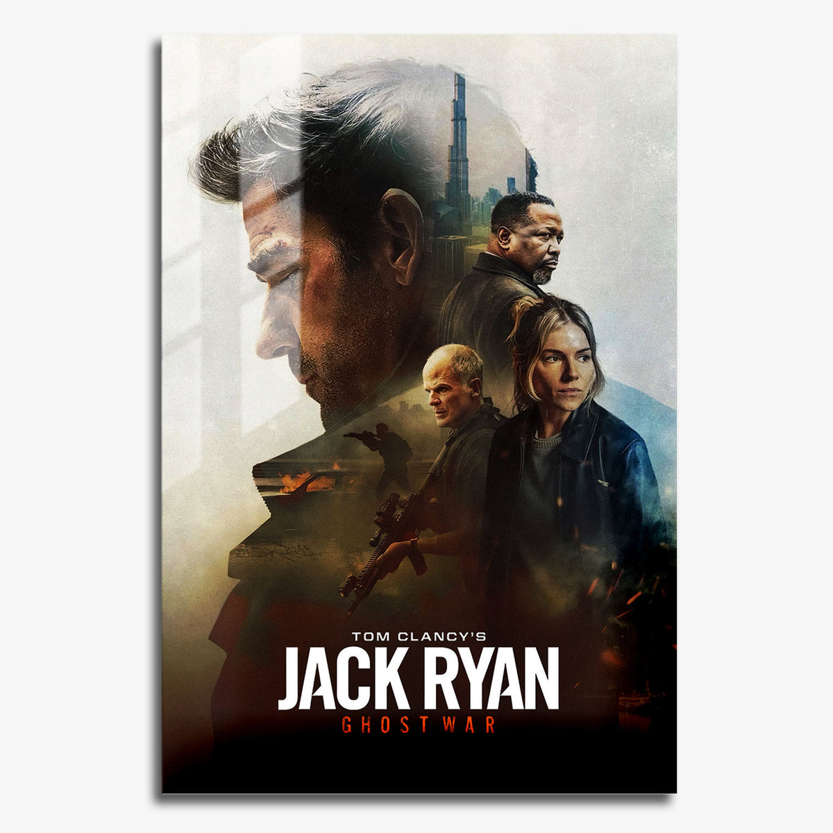 Flex Designs Metal Poster Tom Clancys Jack Ryan Ghost War 11 x 17" Home Goods - Movie 2026 Movie Metal Poster