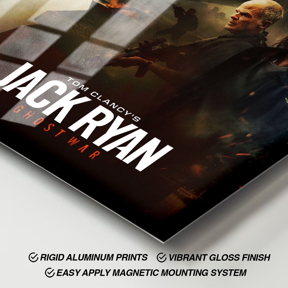 Flex Designs Metal Poster Tom Clancys Jack Ryan Ghost War 11 x 17" Home Goods - Movie 2026 Movie Metal Poster