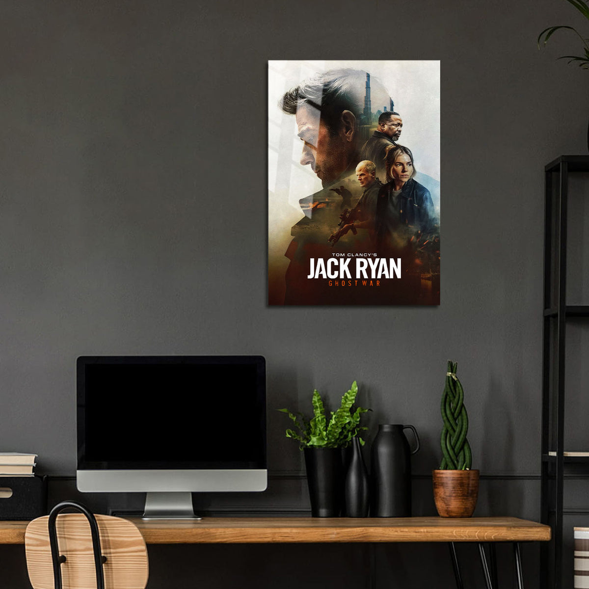 Flex Designs Metal Poster Tom Clancys Jack Ryan Ghost War 24 x 36" Home Goods - Movie 2026 Movie Metal Poster