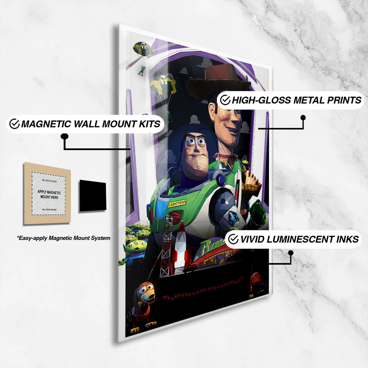 Flex Designs Metal Poster Toy Story Sketch 16 x 24" Home Goods - Movie 1995 Movie Metal Poster