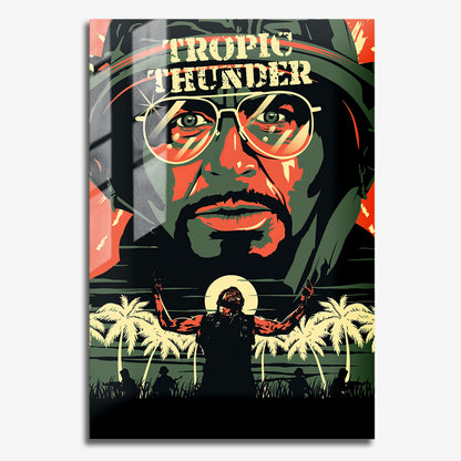 Flex Designs Metal Poster Tropic Thunder 11 x 17" Home Goods - Movie 2008 Movie Metal Poster