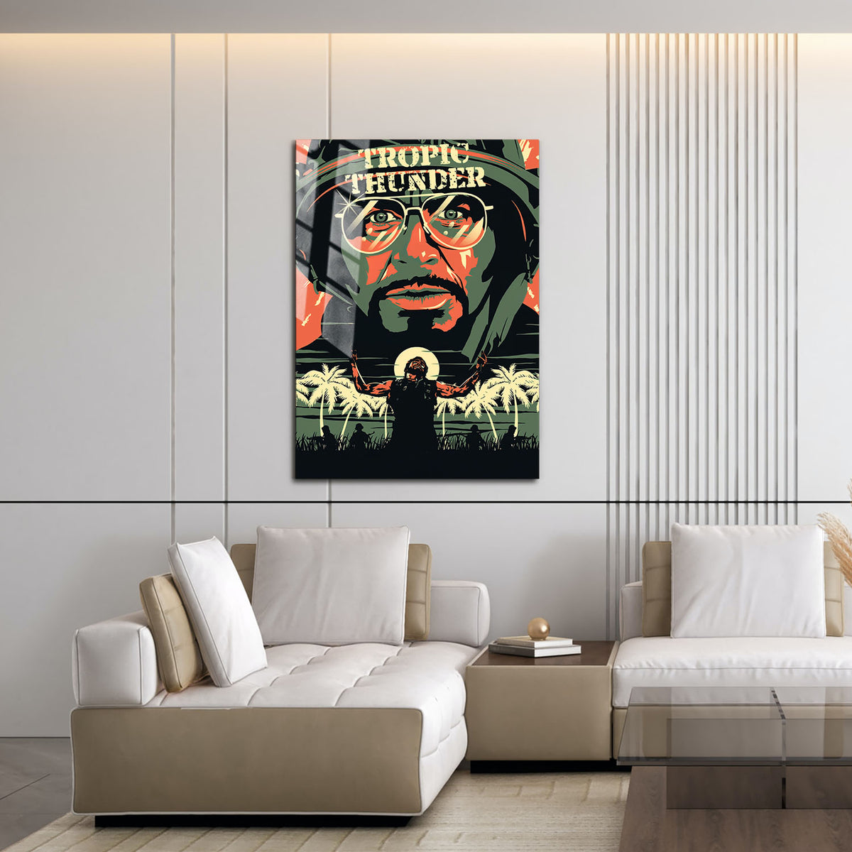 Flex Designs Metal Poster Tropic Thunder 16 x 24" Home Goods - Movie 2008 Movie Metal Poster
