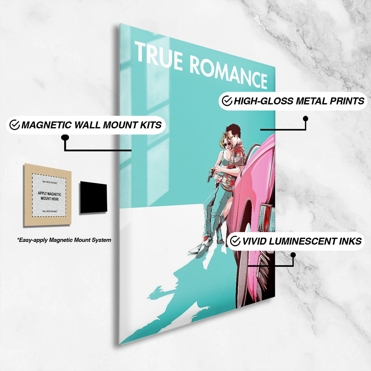 Flex Designs Metal Poster True Romance 16 x 24" Home Goods - Movie 1993 Movie Metal Poster