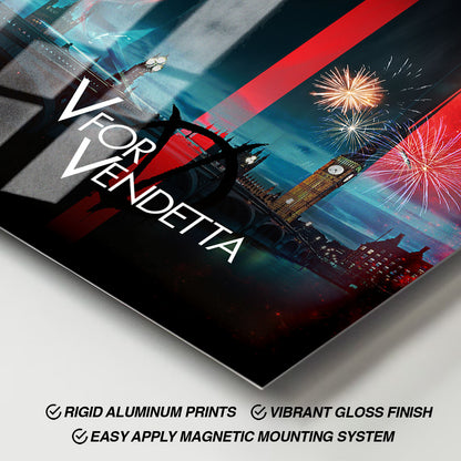 Flex Designs Metal Poster V for Vendetta 11 x 17" Home Goods - Movie 2006 Movie Metal Poster