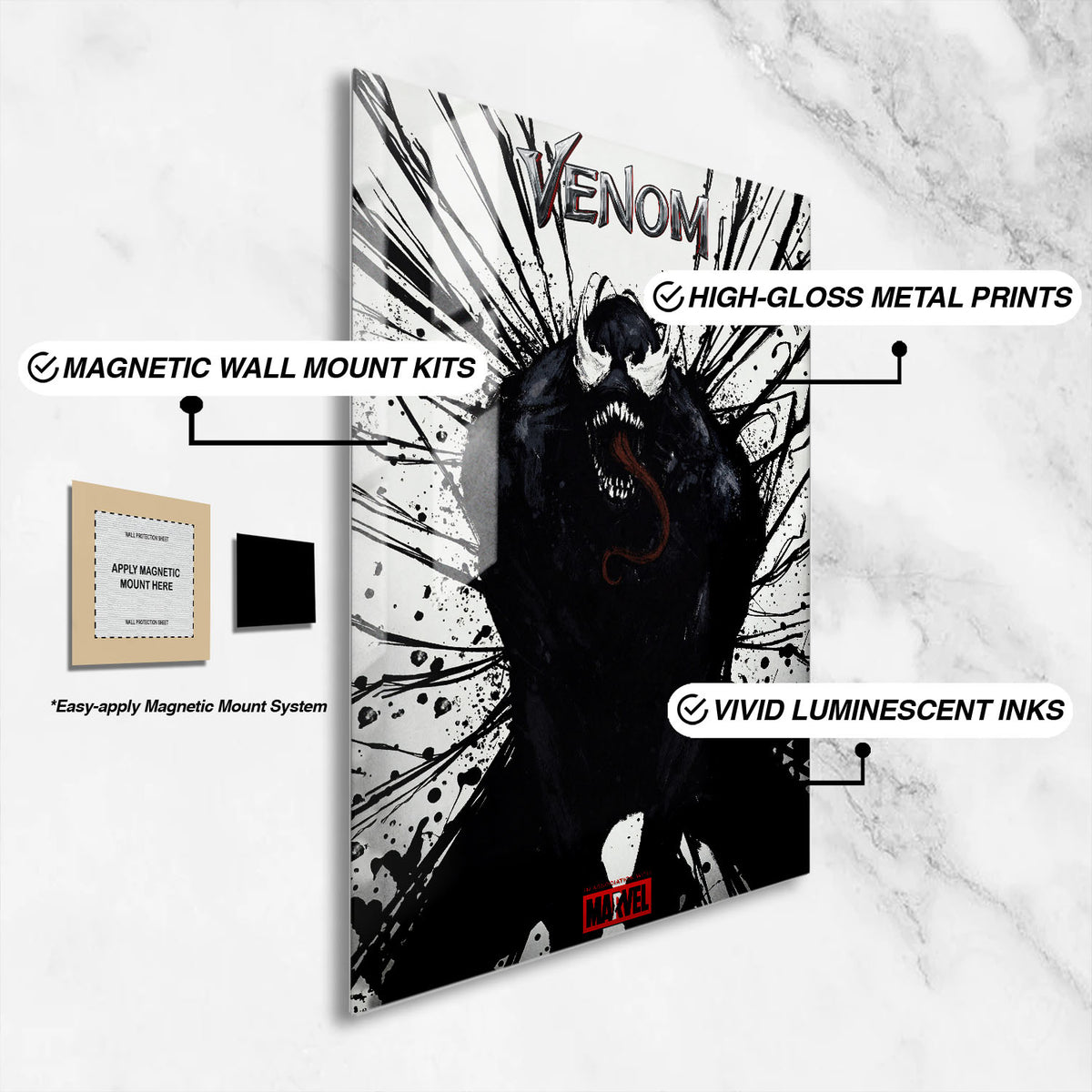 Flex Designs Metal Poster Venom Theatrical 16 x 24" Home Goods - Movie 2018 Movie Metal Poster