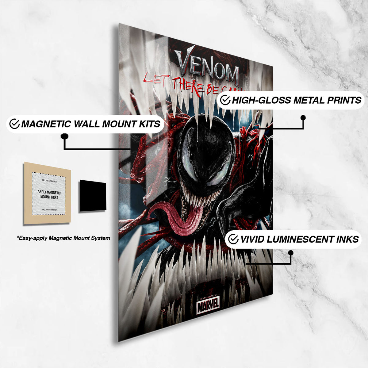 Flex Designs Metal Poster Venom Let There Be Carnage Cinematic 16 x 24" Home Goods - Movie 2021 Movie Metal Poster