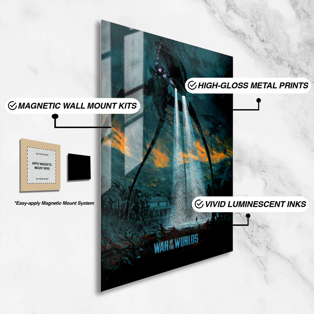 Flex Designs Metal Poster War of the Worlds 16 x 24" Home Goods - Movie 2005 Movie Metal Poster