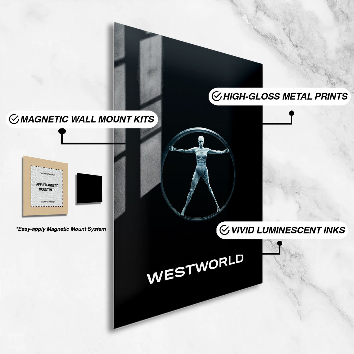 Flex Designs Metal Poster Westworld Alternate 16 x 24" Home Goods - TV Show 2016 TV Show Metal Poster
