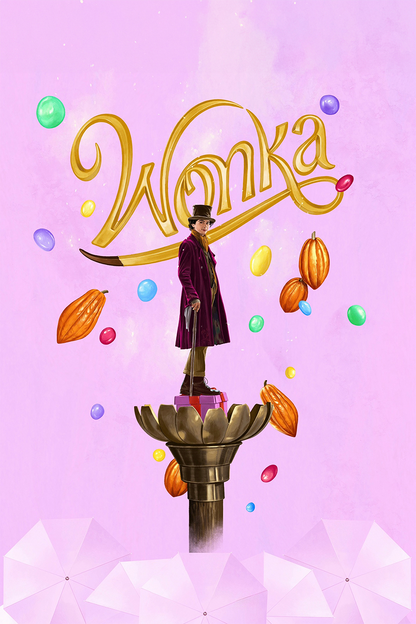Flex Designs Metal Poster Wonka 11 x 17" Home Goods - Movie 2023 Movie Metal Poster