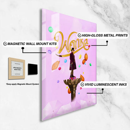 Flex Designs Metal Poster Wonka 16 x 24" Home Goods - Movie 2023 Movie Metal Poster