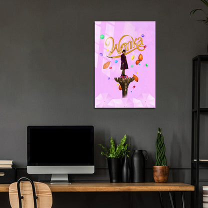Flex Designs Metal Poster Wonka 24 x 36" Home Goods - Movie 2023 Movie Metal Poster
