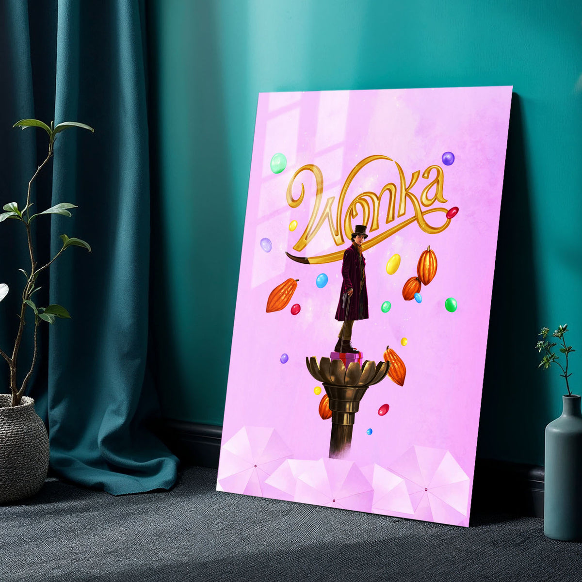 Flex Designs Metal Poster Wonka 24 x 36" Home Goods - Movie 2023 Movie Metal Poster