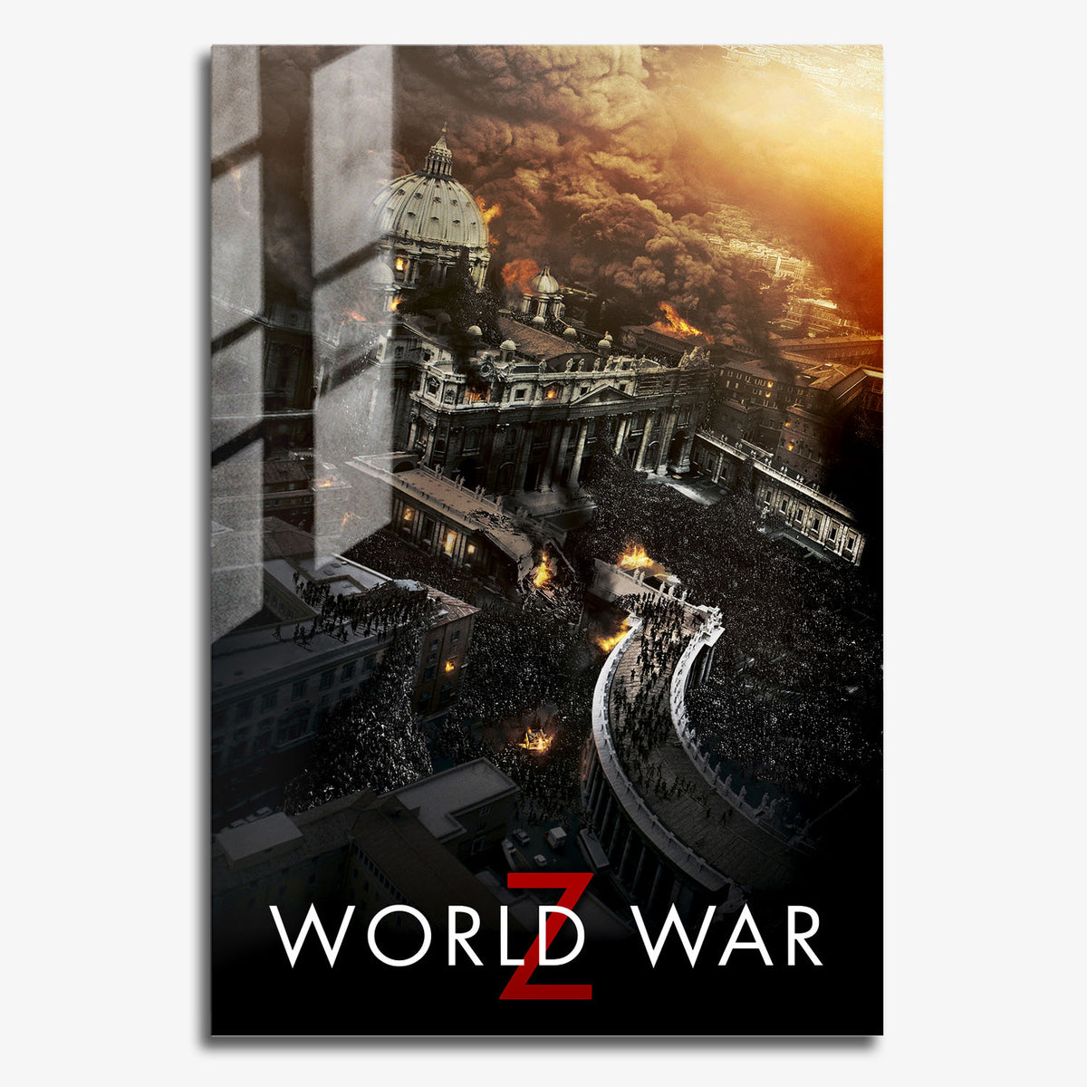 Flex Designs Metal Poster World War Z Theatrical 11 x 17" Home Goods - Movie 2013 Movie Metal Poster